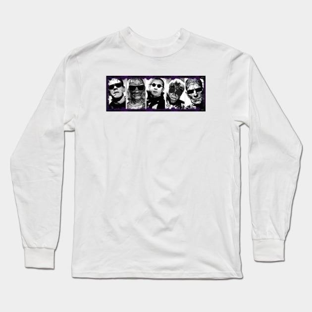 Hepcat Classic Monsters - Purple Groove Long Sleeve T-Shirt by Atomic City Art